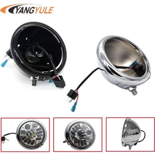 5.75 inch Housing Bucket Holder 5 3/4'' Headlight Mounting Auxiliary Motorcycle Bracket for H-Davidson Softail Sportster