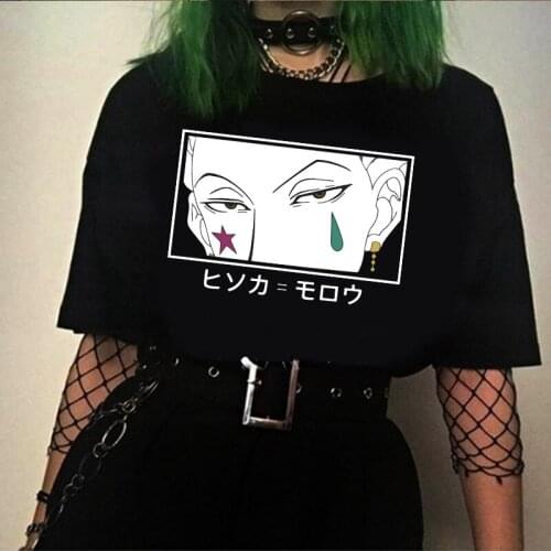 Hunter X Hunter T-Shirt Men Crew Neck Short Sleeved Hisoka Morow T Shirt Anime Unisex Tops