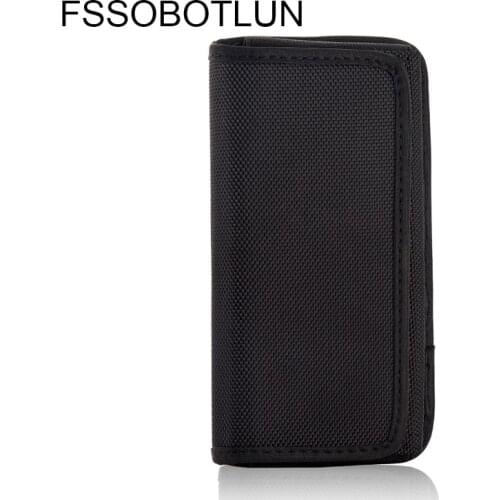 FSSOBOTLUN,For Philips Xenium X588/V787+/S386/V387 5.0"Horizontal Nylon Pouch With Hook Belt Loop Cover For S326/X586/S318/S398