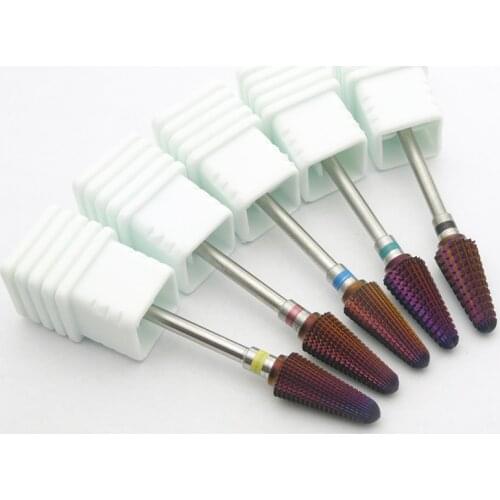Easy Nail Purple Carbide Carbide Nail Drill Bit Tungsten Milling Cutter for Eletric Manicure Drills Machine Cuticle Clean Fi