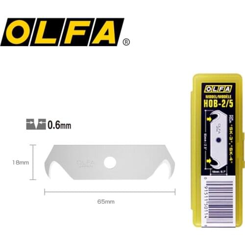 5pcs/pack OLFA HOB-2/5 Hook Safety Hook Blades SK-3 & SK-4 Knives Cutter
