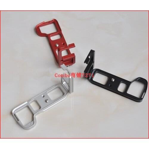 Metal Quick Release Vertical L Shape Hand Grip Bracket Plate LB-A7M2 for Sony A7 II A7R2 A7M2 camera Black sliver red