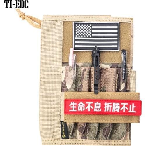 Tactical Notebook Sleeve, Military Design, 8.0 x 5.0 Inch,Pen Bag,Wallet Bags,Outdoor Military Waist Bag For Hunting