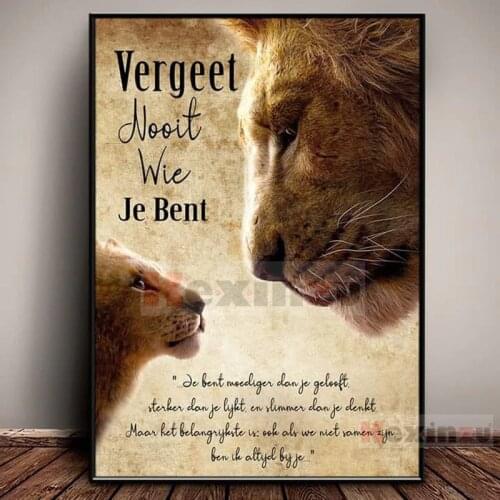 Kexinzu Full 5D DIY Square/Round Drill Diamond Painting "Lion Wish" 3d Diamond Embroidery Cross Stitch Decor Gift D05