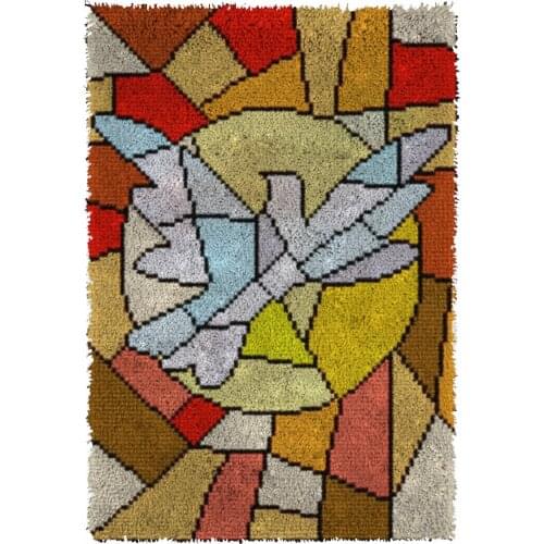 Latch hook rug kits carpet embroidery hook needlework button package carpet embroidery for crafts 61cmX85cm Bird