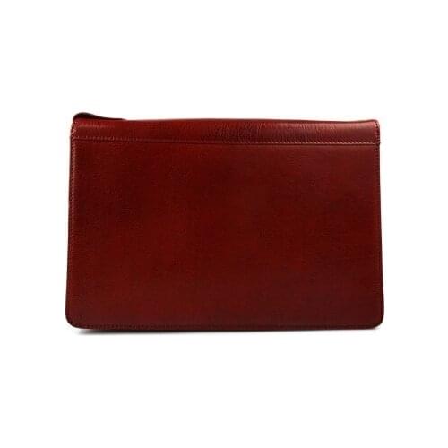 Leather folder A4 document file folder A4 red leather zipped document folder bag office folder document organiser