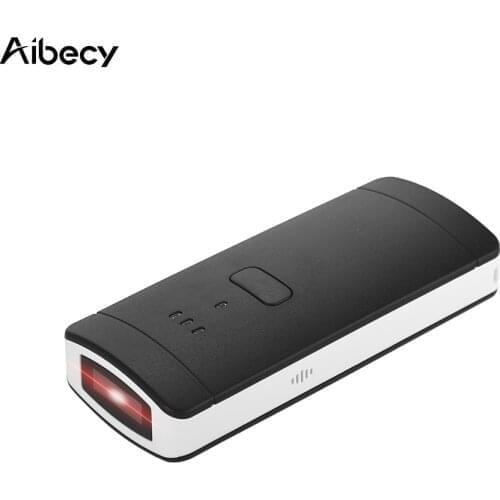 Aibecy Portable Mini Wireless BT Barcode Scanner 1D Handheld Bar Code Reader with USB Cable Receiver Support for Windows XP/Win