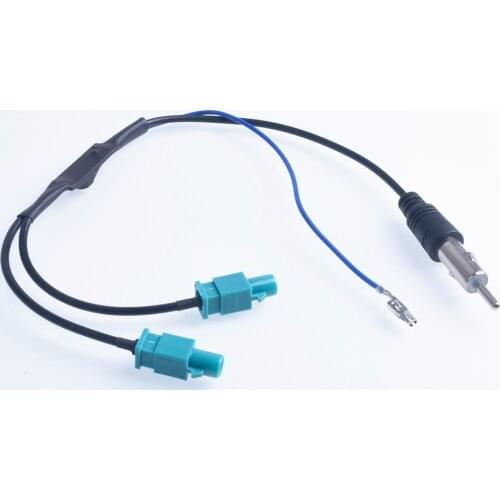 Radio Adaptor Audio Cable Male Dual Fakra - Din Aerial Antenna Amplifier Adaptor For vw for audi