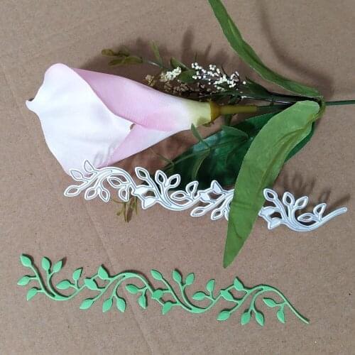 Flower Leaves Leaf border Edge Cutting Dies Cutter Knife mold Scrapbooking Dies Metal Stamps and die for Card Making DIY