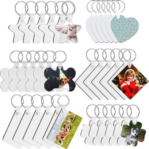 Sublimation Blank Keychains Thermal Transfer Key Chain Double-Side Print Keyring