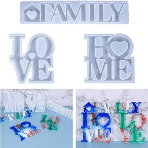 Love Home Family Epoxy Resin Mold DIY Jewelry Mold Jewelry Accessories Home Decoration