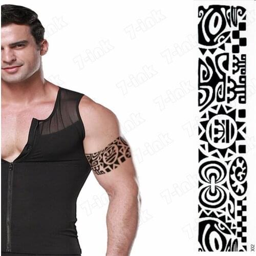 Waterproof Temporary Tattoo Sticker Geometric figure pattern totem band Fake Tatoo Flash Waist Arm Foot Tatto for Girl Women Men