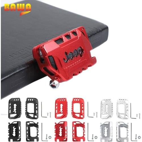 BAWA Car Key Protect Cover for Jeep Wrangler JL 2018+ Aluminum Alloy Key Decoration Cover for Jeep Wrangler JL 2018