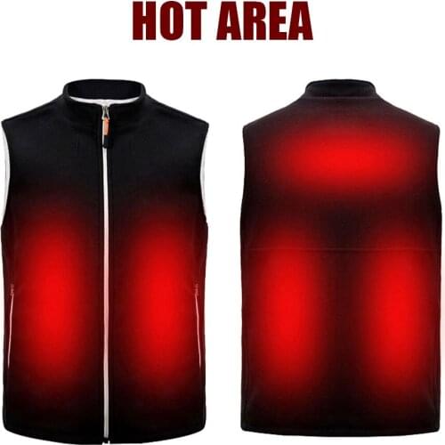 M-XXXL 5 Zones winter Smart heating Cotton Vest USB Infrared Electric Heating Vest Outdoor Flexible Thermal Winter Warm Jacket