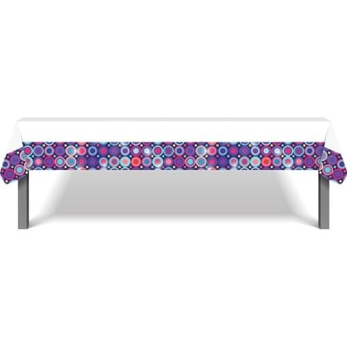 130*220cm Disco Bar Light Ball Tablecloth Party Decorations Baby Shower Disposable Tablecover Happy Birthday Party Favors