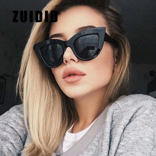2021 Fashion Women Sunglasses Retro Cat Eye Sun Glasses Luxury Brand Designer Black Eyeglasses Ladies UV400 Female Shades Oculos