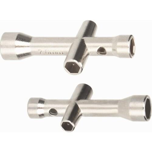 3Pcs MK8 E3D Nozzle Mini Spanner M2 M2.5 M3 M4 Screw Nut Hexagonal Cross Wrench Sleeve Socket Maintenance Model Car Wheel Tool