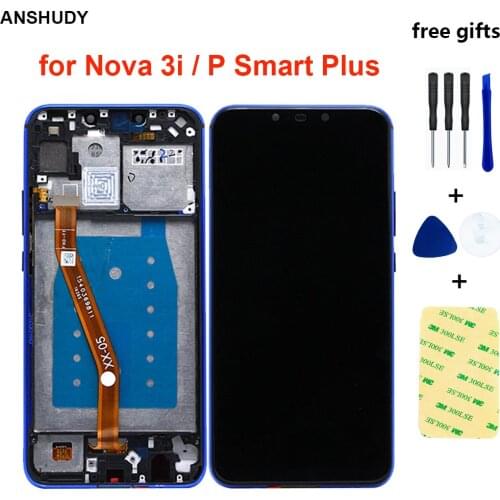 6.3" for Huawei Nova 3i LCD Touch Screen Digitizer Assembly for P Smart Plus LCD Display Repair Parts With Frame Tolls