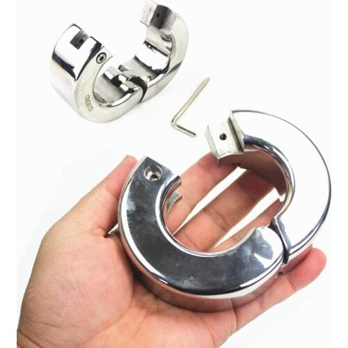 Top Quality Stainless Steel Shaft Type Penis Casing Sleeve Bolt Scrotum Pendant Penis Ring Sex Toys Adult Game Products BB-2-161