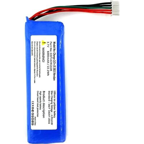 GSP1029102R 6000mAh Battery For JBL Charge 2 Plus Charge 2+ Charge 3 In Stock Latest Production High Quality Battery