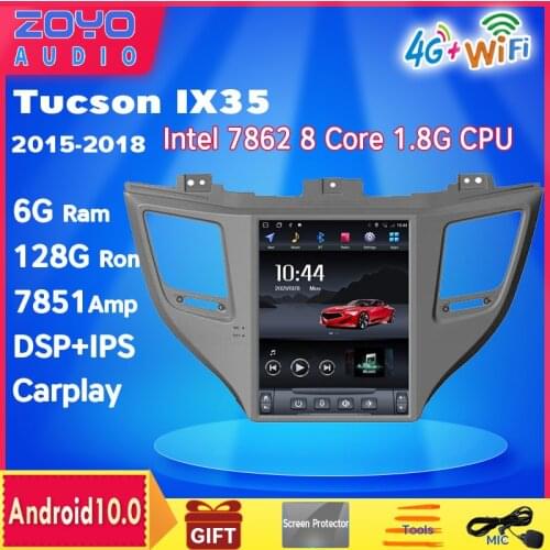 Android 10 10.4 inch vertical screen Tesla style Car gps multimedia radio navigation player for Nissan Tucson IX35 2015-2018
