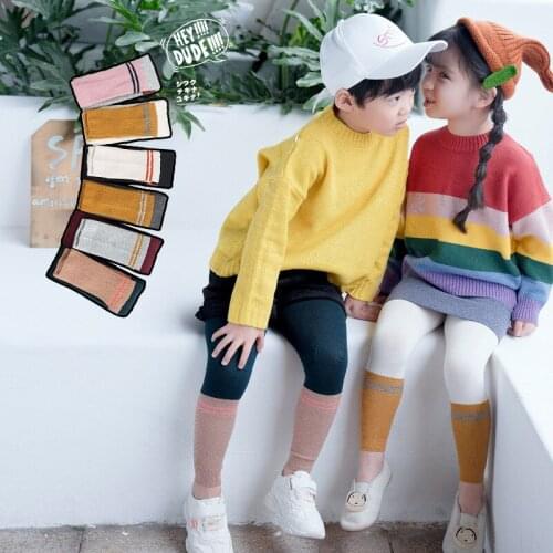 Kids Leggings Cotton Candy Color Matching Pattern for Spring and Autumn 1-8T Childrens Students Pantyhose