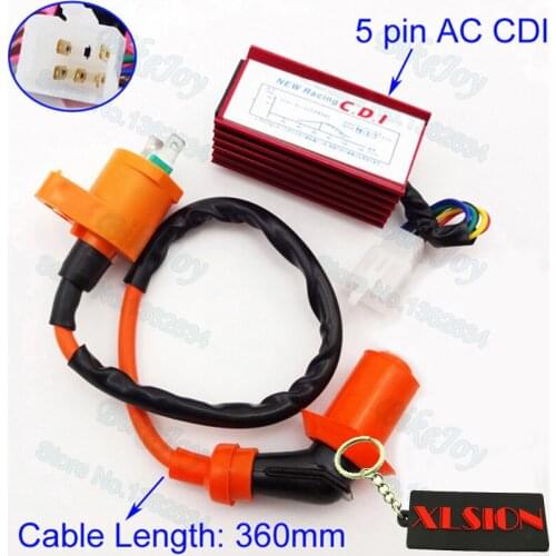 Racing Ignition Coil & 5 Pin AC CDI For Spree SYM DD50 Dio Elite SB50 SA50
