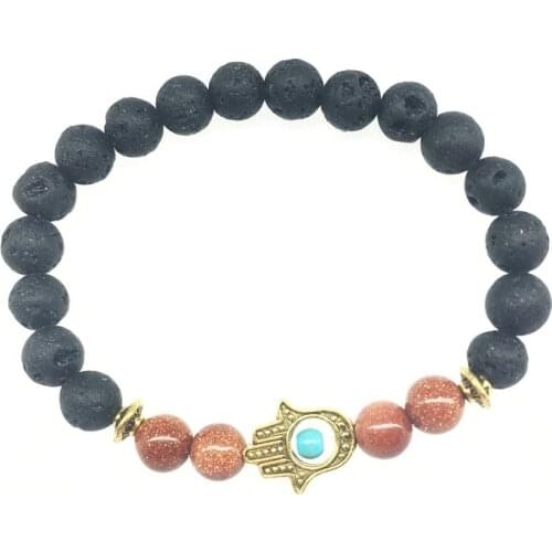 Personality Jewelry Design Female Male Beaded Bracelet Famous Hand of Fatima Shape Design Bring Luck Provide Dropshipping