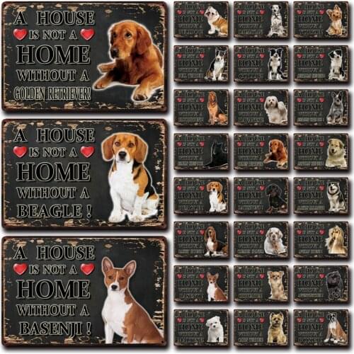 [ Kelly66 ] Pets Dog Pit Bull BullDog Chihuahua Boxer Metal Sign Tin Poster Home Decor Bar Wall Art Painting 20*30 CM Size Dy90