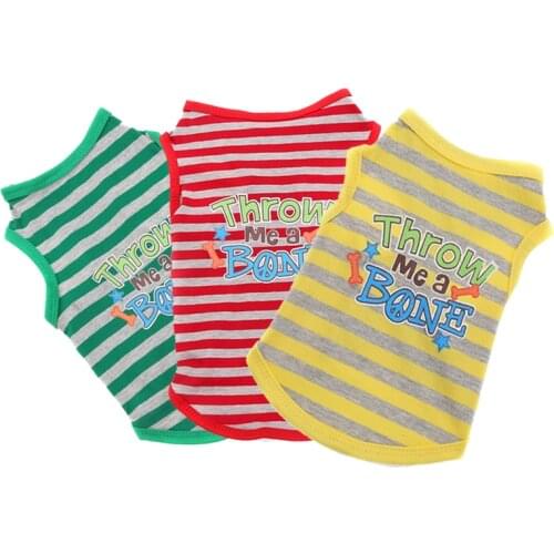 Summer Pet Dog Vest T shirt Puppy Cat Clothing Fashion Cotton Dog Clothes for Small Dogs Chihuahua Yorkshire Shirts Pets Product