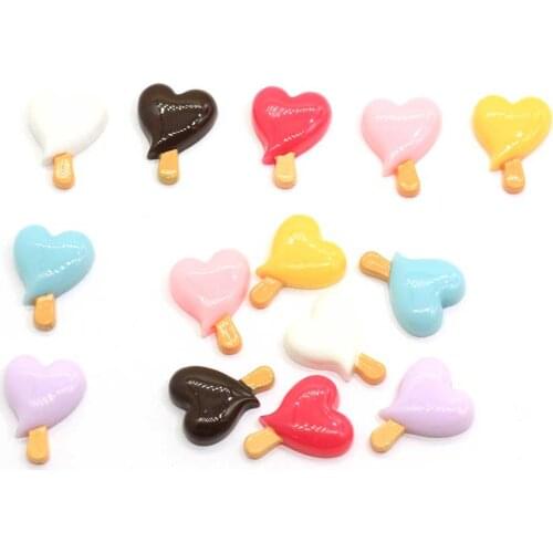 Hot Popular Resin Flatback Candy Lollipop Cabochons Assorted Candy Color Chocolate Candy Lollipops Hair Bow Center