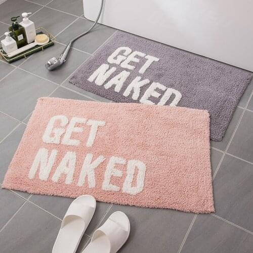 Shaggy Cotton Bathmat for Bathroom Rug for Bathtub Fluffy Area Rugs Anti Slip Washable Toilet and Bath Mat Hallway Carpets Rugs