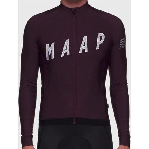 MAAP 2021 Spring Summer Men Long Sleeve Cycling Jersey Top Quality Bicycle MTB Bike Riding Shirt Clothing Ropa De Ciclismo