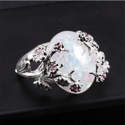 New Fashion Oval Moonstones Rings Womens Jewelry Ring High Quality Gifts Vintage Fine