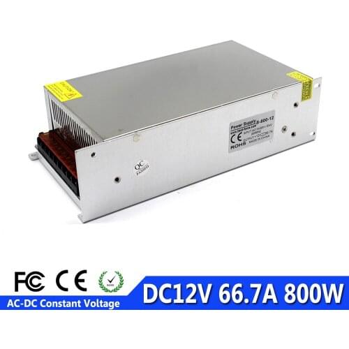 Single Output Switching power supply DC12V 66.7A 800W Driver For LED Strip Display Light AC To DC12V Power Supplies With Monitor