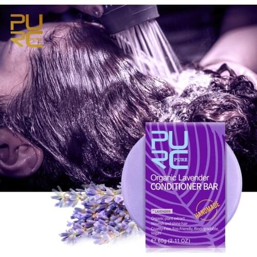 Organic Lavender Conditioner PURE and Vegan handmade cold processed shampoo soap