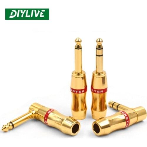 American Monster 6.5 Straight Elbow Single/Dual Channel Microphone Mixer Guitar Cable Audio Plug