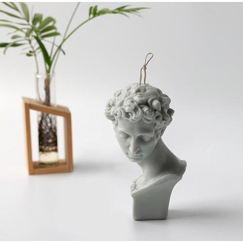 PRZY 3D Portrait Plaster Mold Candle Molds DIY Cement Aroma Humanoid Sculpture Moulds Concrete European Style Home Crafts