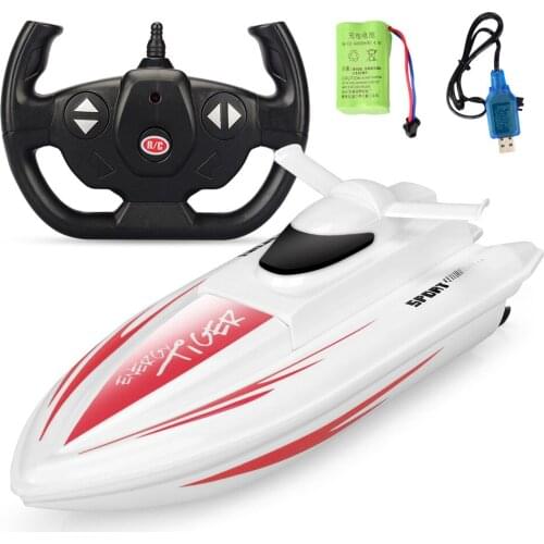 RC 1:16 Reomote Control 2.4G Electric Rc boat Remote distance 80m 20KM/H Birthday kids toys Speedboat High Speed Mini Speedboat