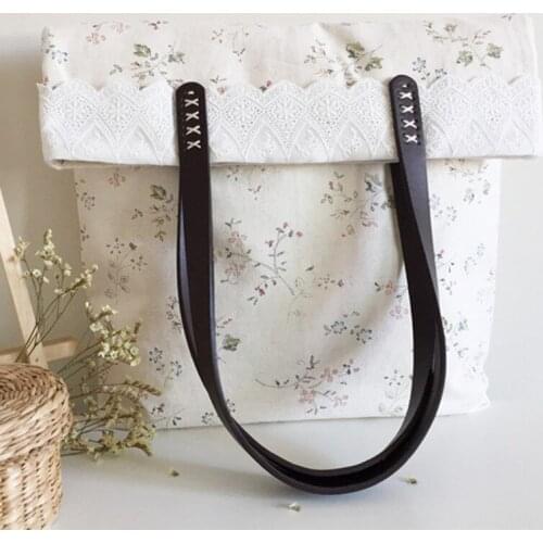 2Pcs Women bag Handles Replacement Hand Sewing Handbag Strap 60cm PU Leather Bag Strap Fashion Lady Shoulder Strap Accessories