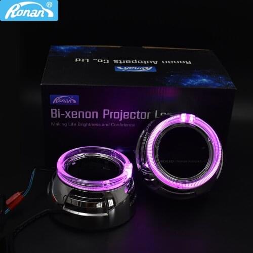 Ronan 3.0 LED angel eyes mask shroud white RGB for Cayenne Q5 Hella Bi xenon projector lens car headlights mask Automobile cover
