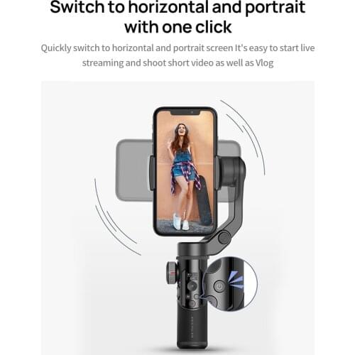 AOCHUAN SMART XR Handheld 3 Axis Gimbal Phone Stabilizer Bluetooth for Android IOS Samsung Huawei Xiaomi PK Smooth MOZA MINI MX