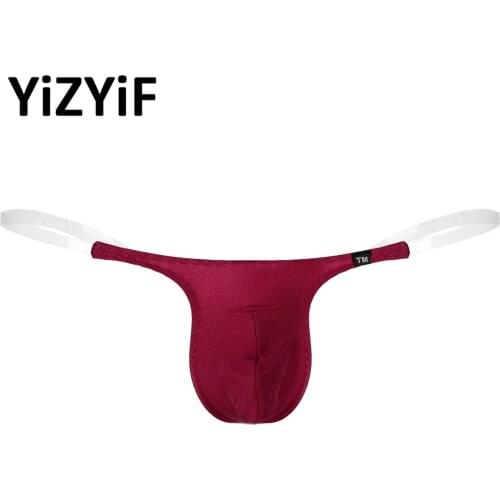 Sexy String Thong Pant Mens Low Waist G-string Bulge Pouch Bikini Tanga Underwear