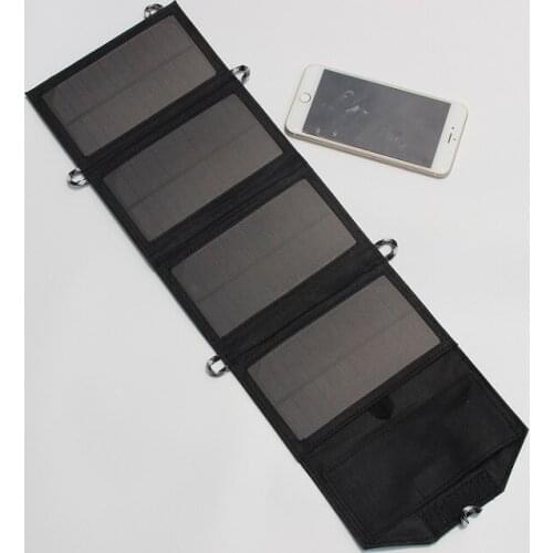5V 7W Foldable Solar Charger Outdoor Portable Solar Panel Charger for Cell Phone Mobile Phone Power Bank New Free Shipping