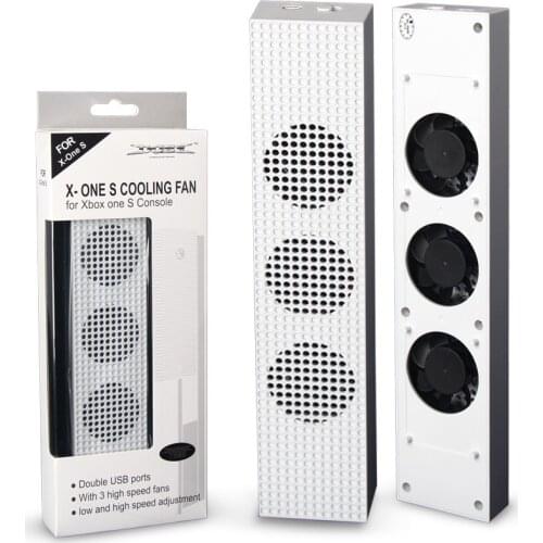 USB External Super Turbo Temperature Exhauster Control Cooling Fan Cooler 3 fan with USB Cable for Xboxone S Slim Gaming Console