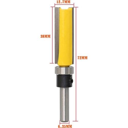 1/3pcs 1/4in Shank Milling Cutter Top Bottom Bearing Flush Trim Router Bit Woodworking carving chisel JA55