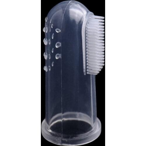 1pcs Hot Selling Super Soft Pet Finger Toothbrush Dog Brush Bad Breath Tartar Teeth Tool Dog Cat Cleaning Supplies