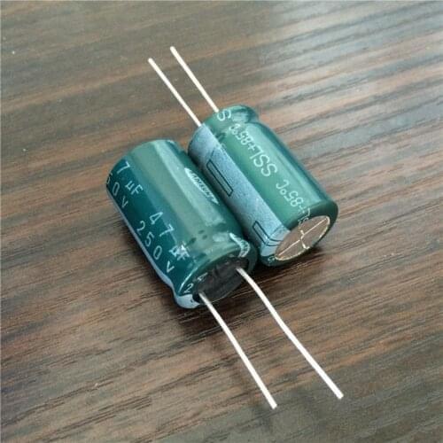 10pcs 47uF 250V SSL Series 16x27mm Original SAM-SUNG 250V47uF Aluminum Electrolytic capacitor