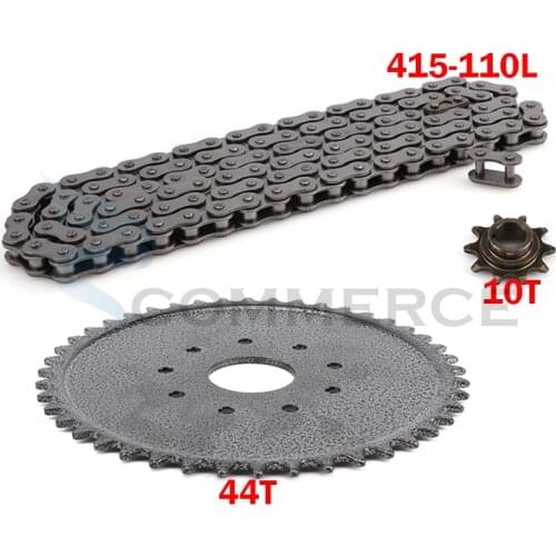 110 chain link 415 chain with sprocket and drive sprocket suitable for 49cc 60cc 66cc 80cc electric bicycle parts