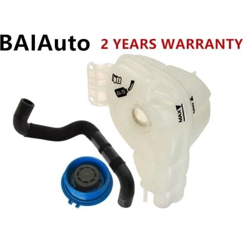 4E0121403G 8E0121321 Coolant Cooling Expansion Tank Radiator Overflow Reservoir Tank Bottle+Cap +Hose Set For Audi A8 A8 Quattro